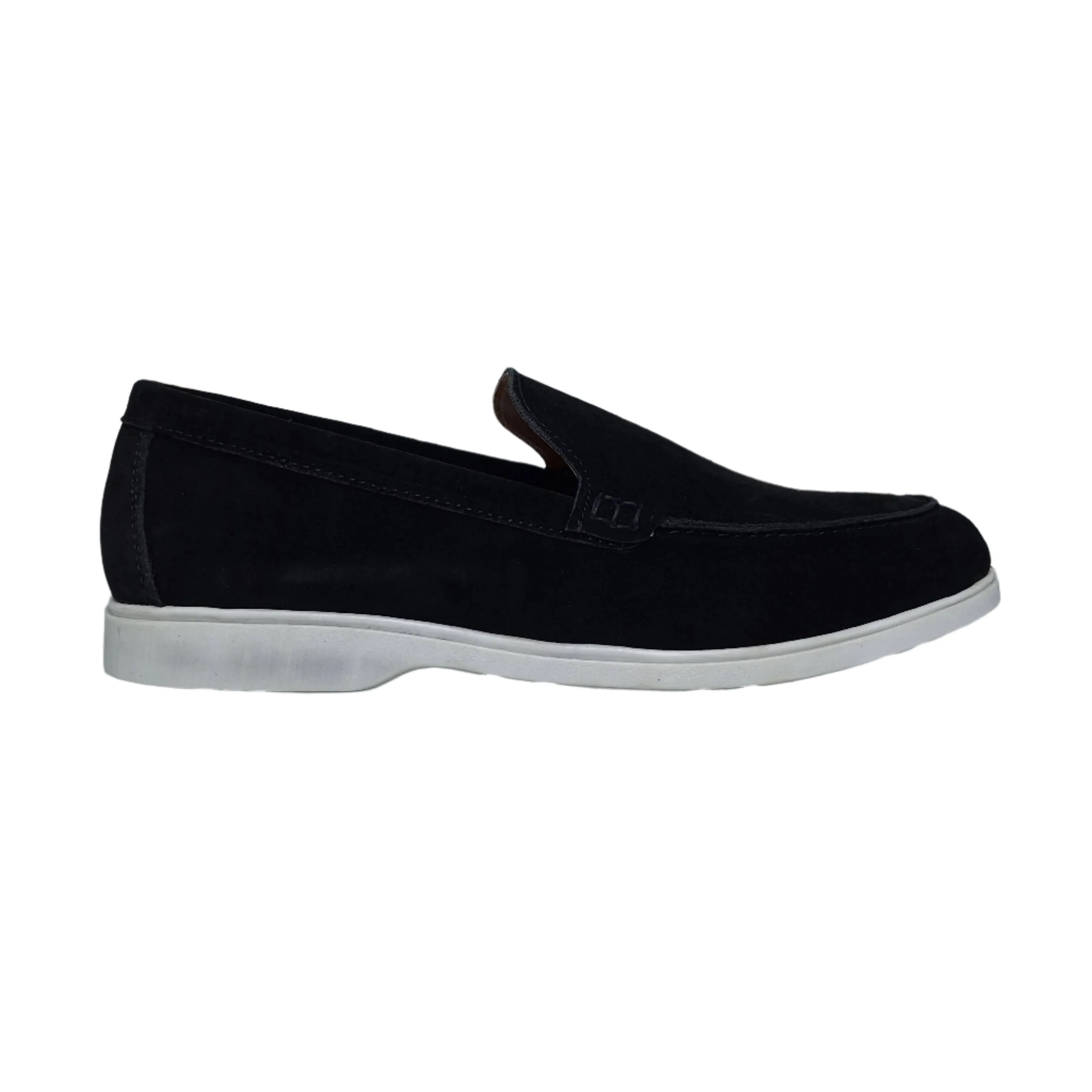 Premium Suede Old Money Loafers - BLK