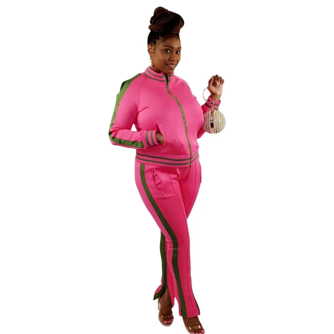 Pretty Girl Track Suit (Fuchsia)