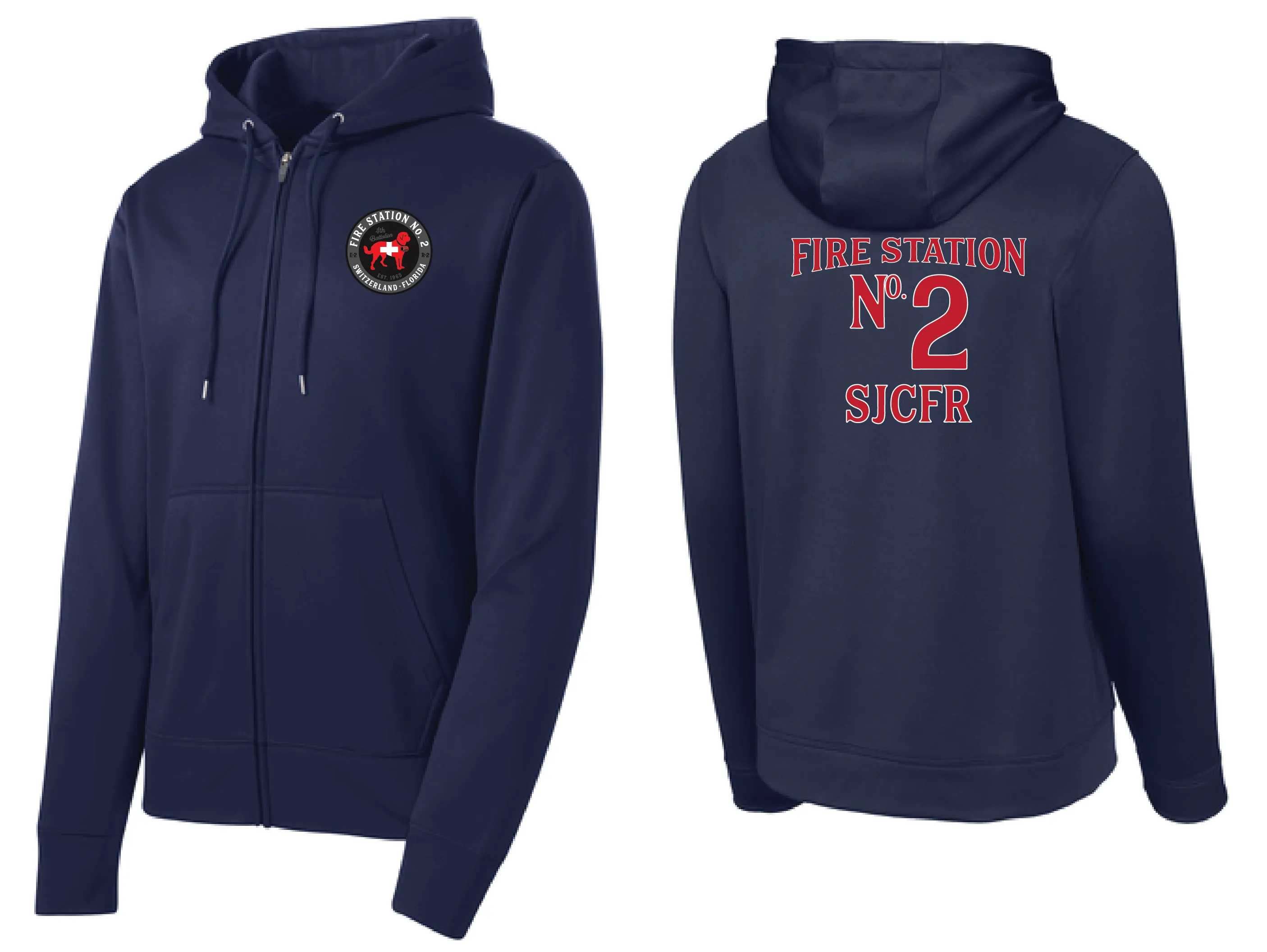 SJCFR Station 2 Full Zip Performance Hoodie