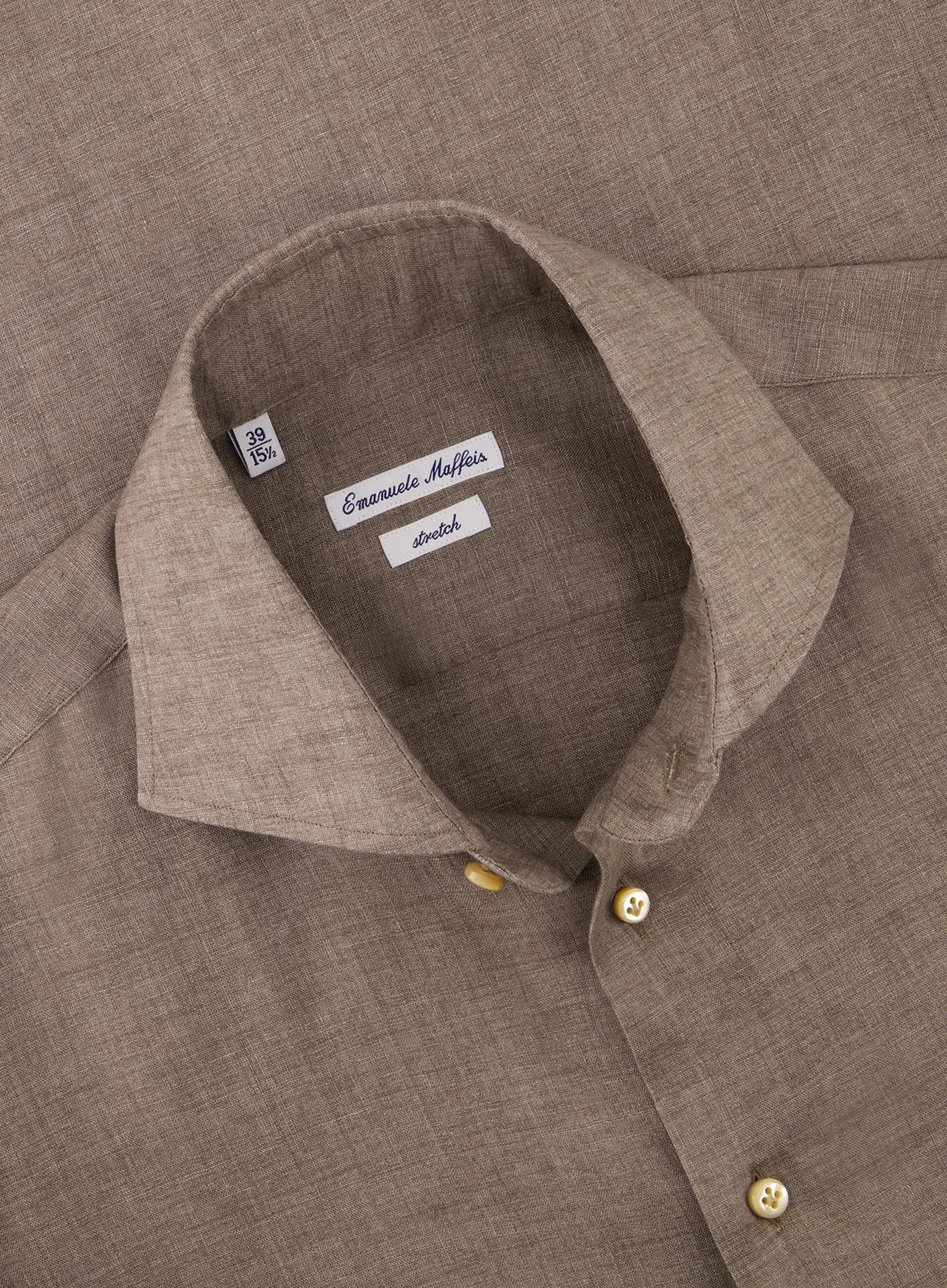 Stretch shirt van linnen