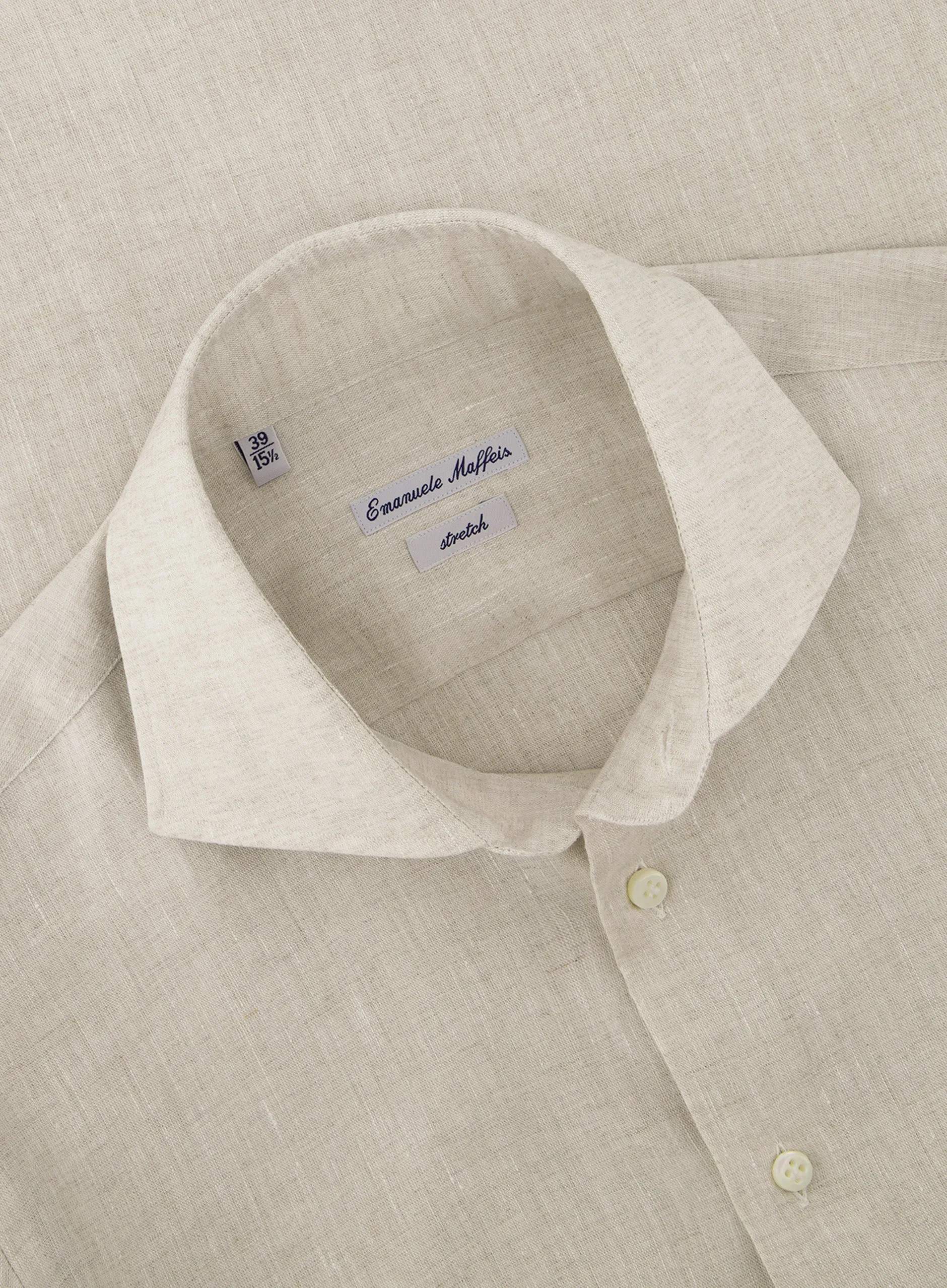 Stretch shirt van linnen