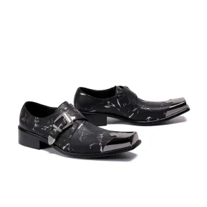 Stud leather shoes, men's lazy loafers, European and American punk fashion, beanie shoes, single shoes, rhinestones, men's shoes, cowhide