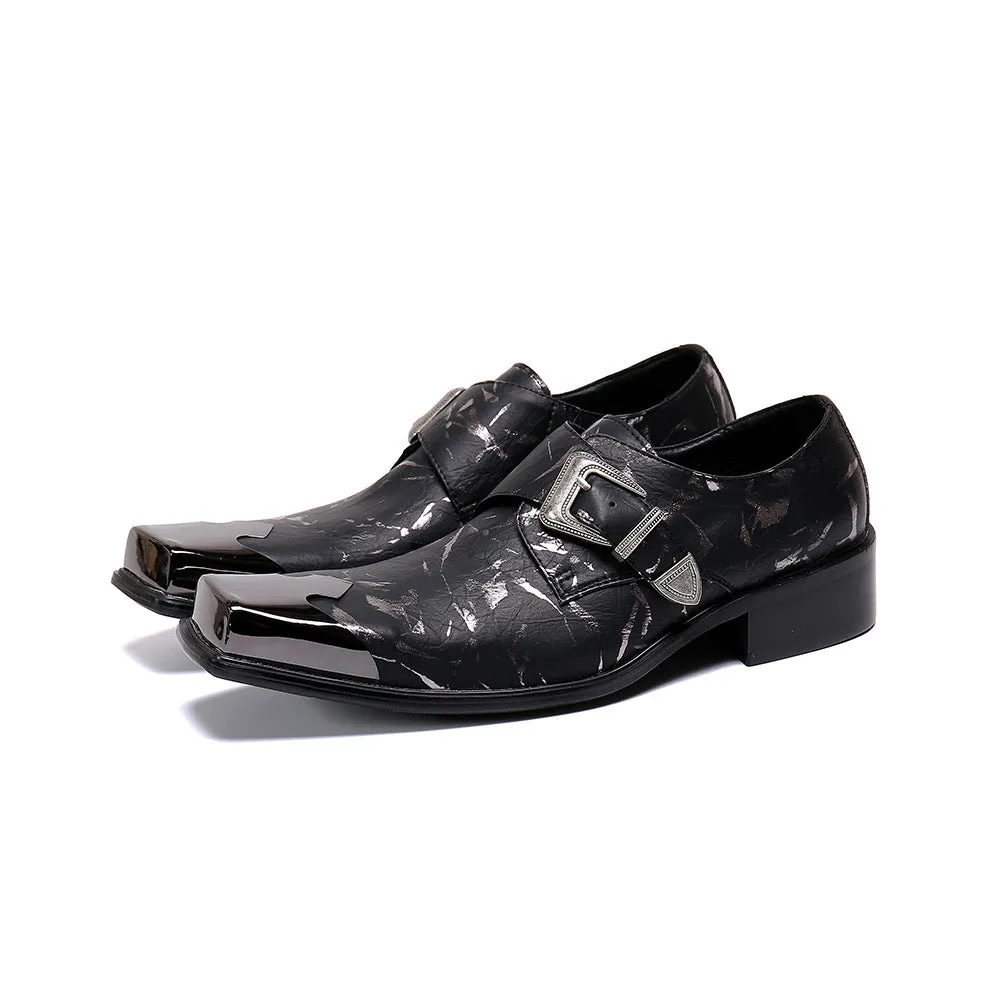 Stud leather shoes, men's lazy loafers, European and American punk fashion, beanie shoes, single shoes, rhinestones, men's shoes, cowhide
