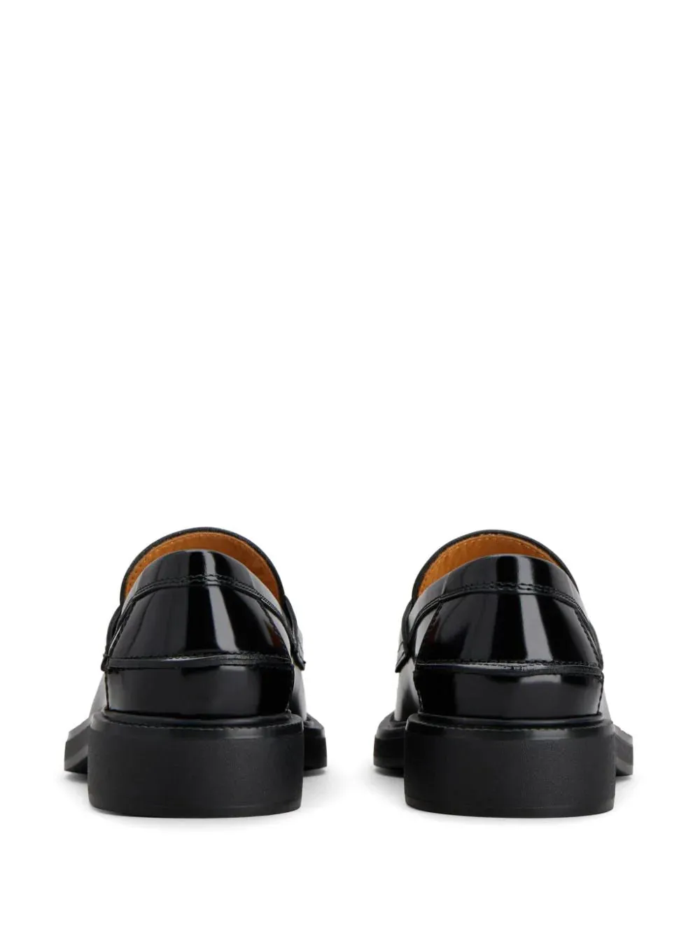 Tod's Logo Plaque Leather Loafers Black