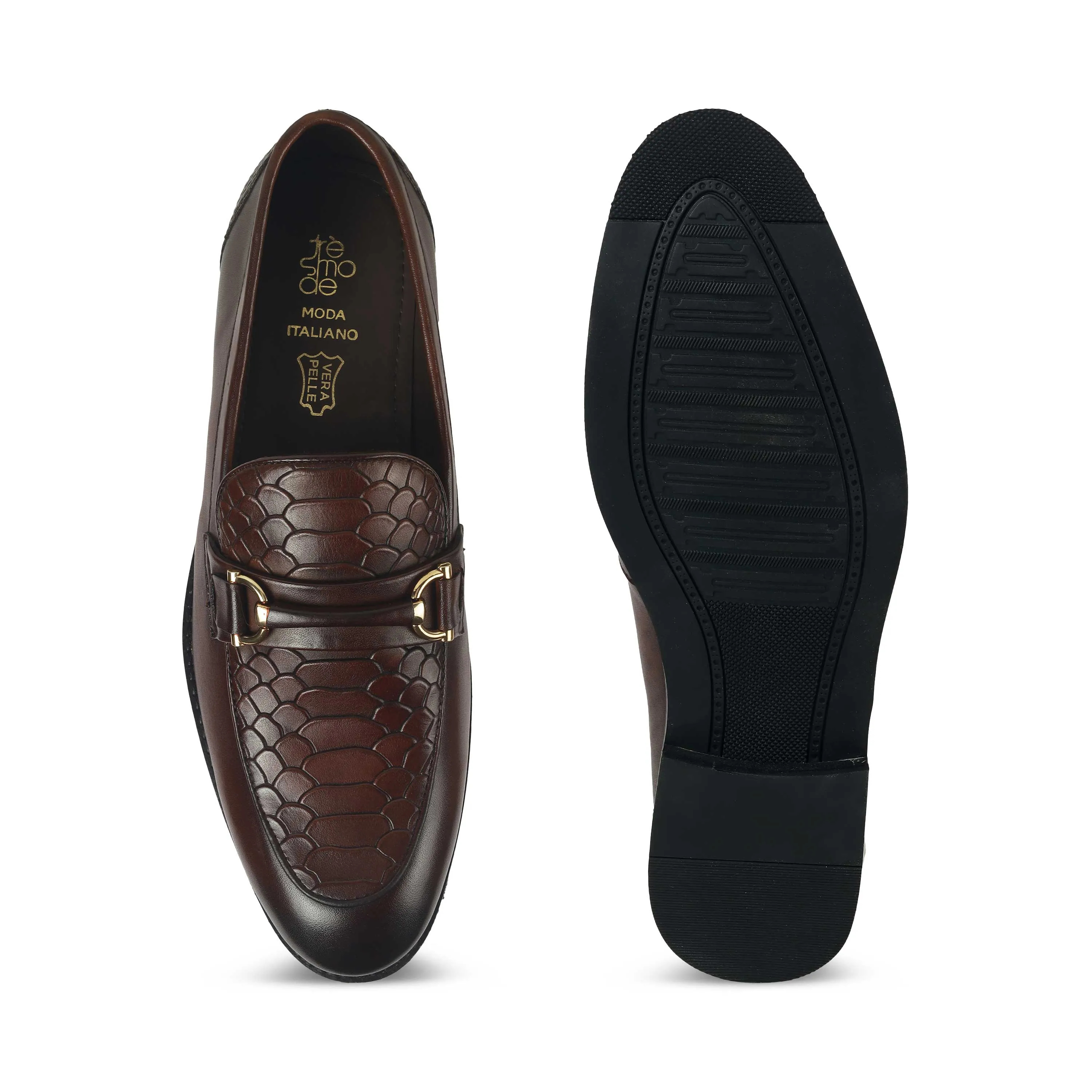 Tresmode Tremso Cognac Men's Leather Loafers