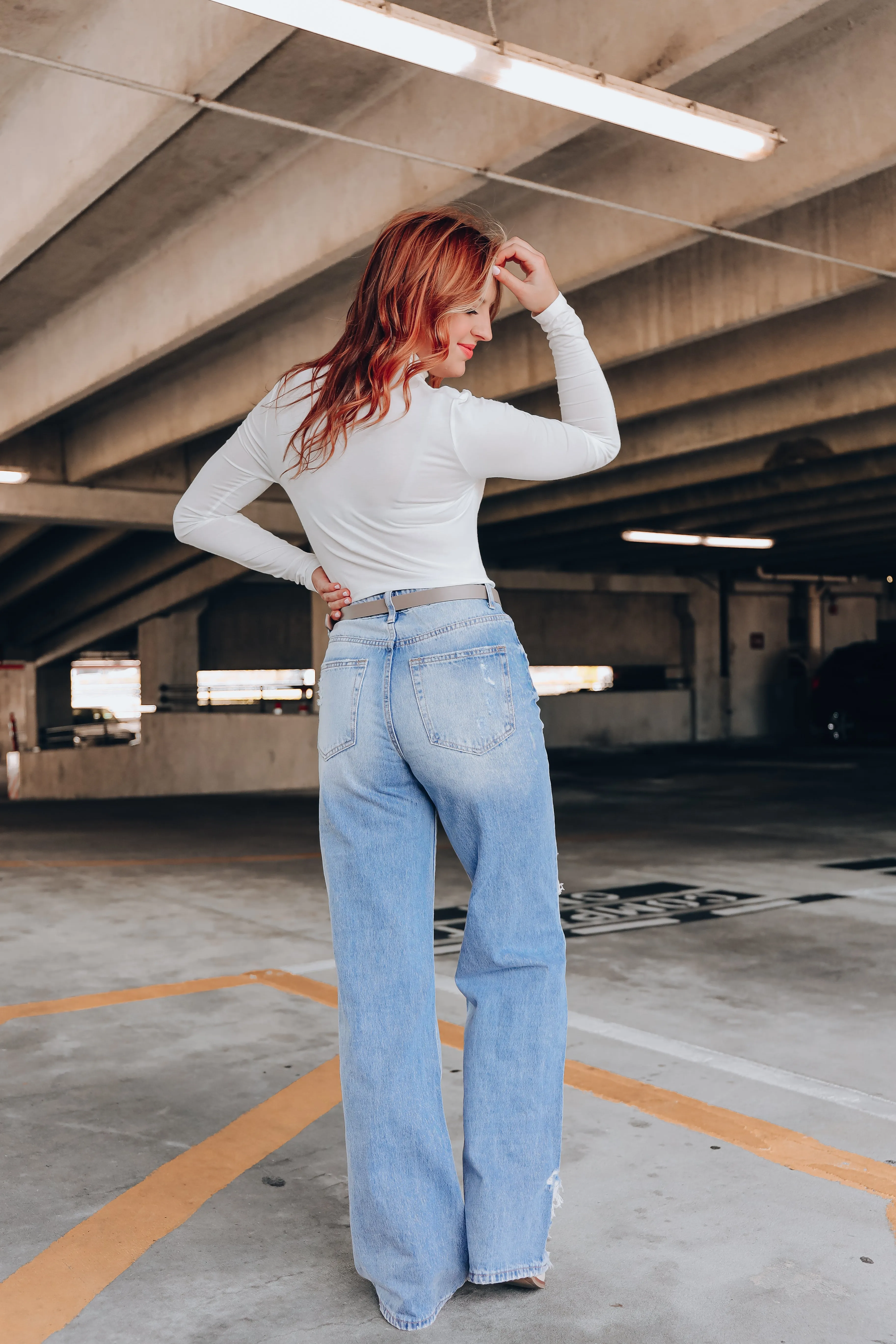 Vintage Destroyed Wide Leg Jeans